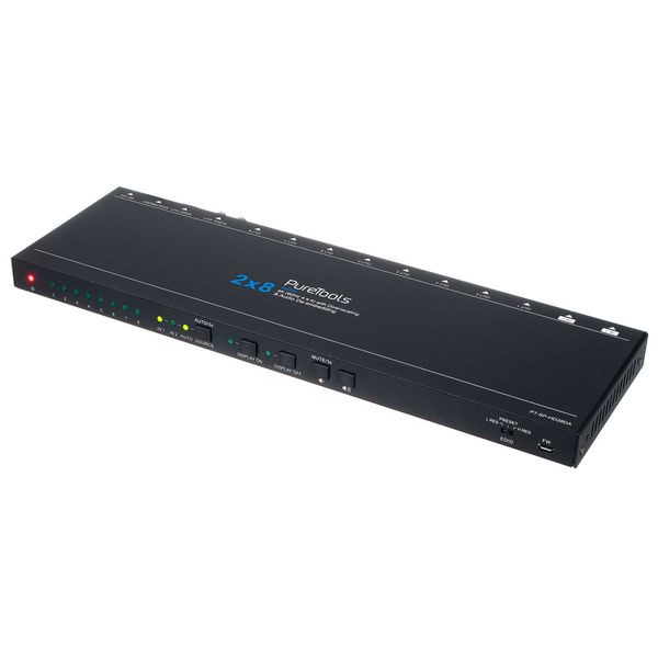 Распределитель (сплиттер) PureLink PT-SP-HD28DA 2x8 4K 18Gbps HDMI Splitter with Scaler and Audio D